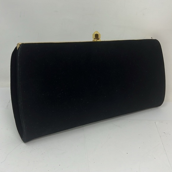 Town & Country Shoes Vintage Suede Snap Structured Clutch Bag - New Condition